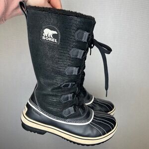 Sorel Tivoli Black Waterproof Winter Snow‎ Boots NL1907-010 Womens 7